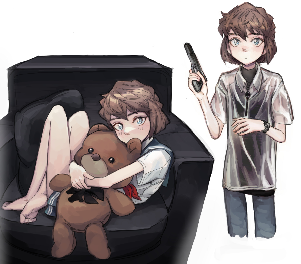 This is a pixiv picture whose title is haibara.