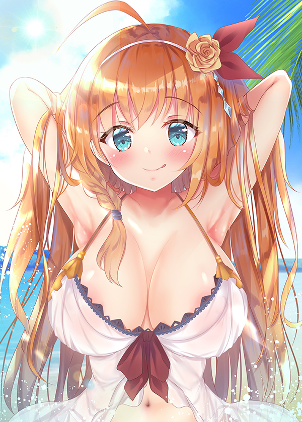 This is a pixiv picture whose title is 水着ペコリーヌ.