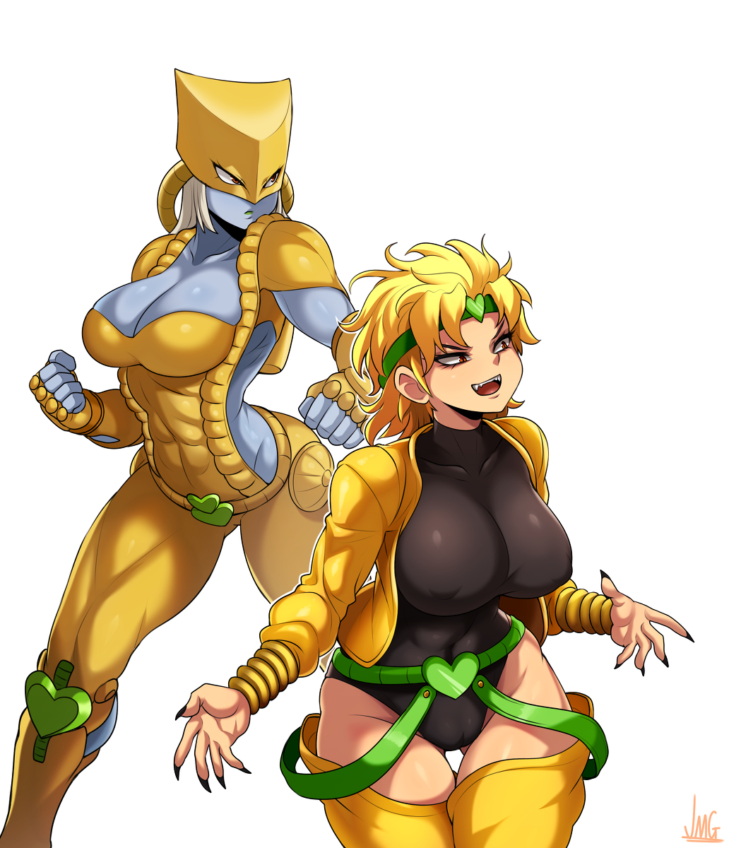 This is a pixiv picture whose title is DIO & The World.