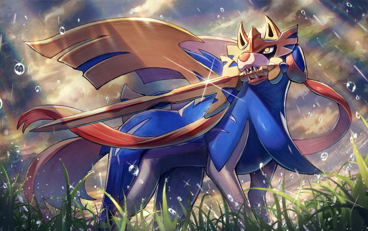 This is a pixiv picture whose title is ザシアン.
