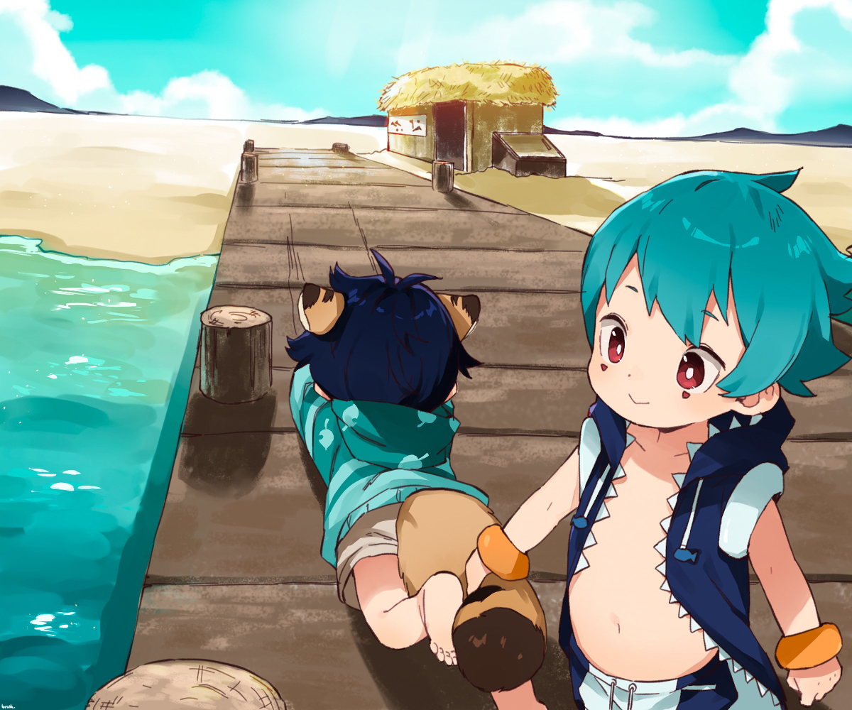 This is a pixiv picture whose title is A day at the beach!!.