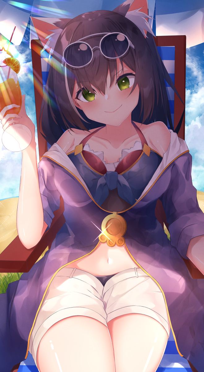This is a pixiv picture whose title is 水着キャルちゃん.