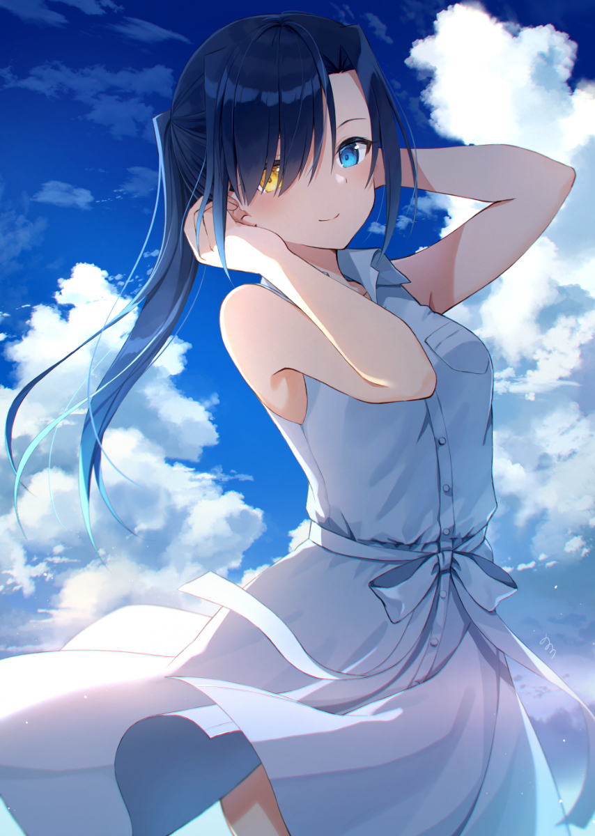 This is a pixiv picture whose title is 夏空.