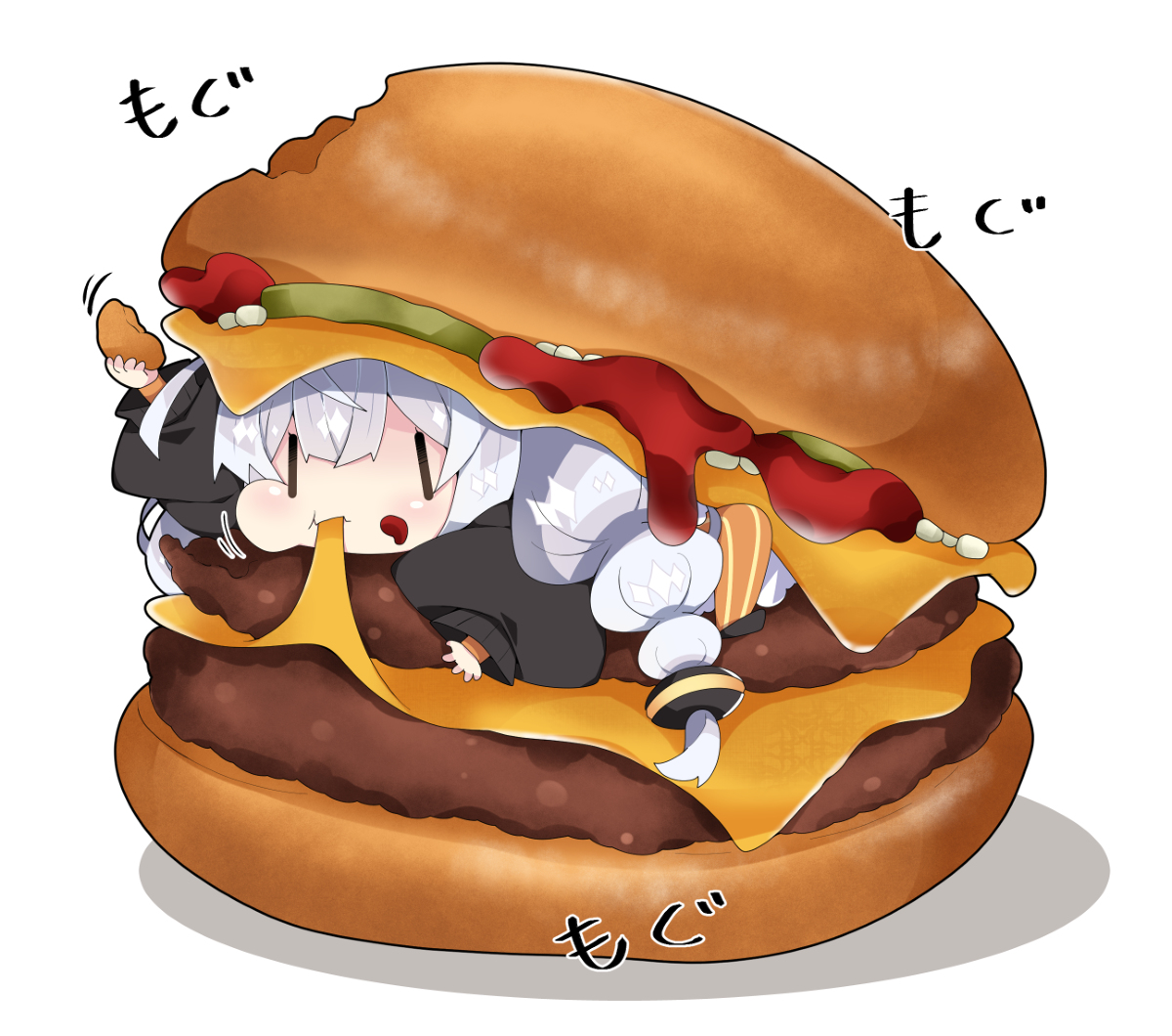 This is a pixiv picture whose title is ダブルチーズバーガーあかり。.
