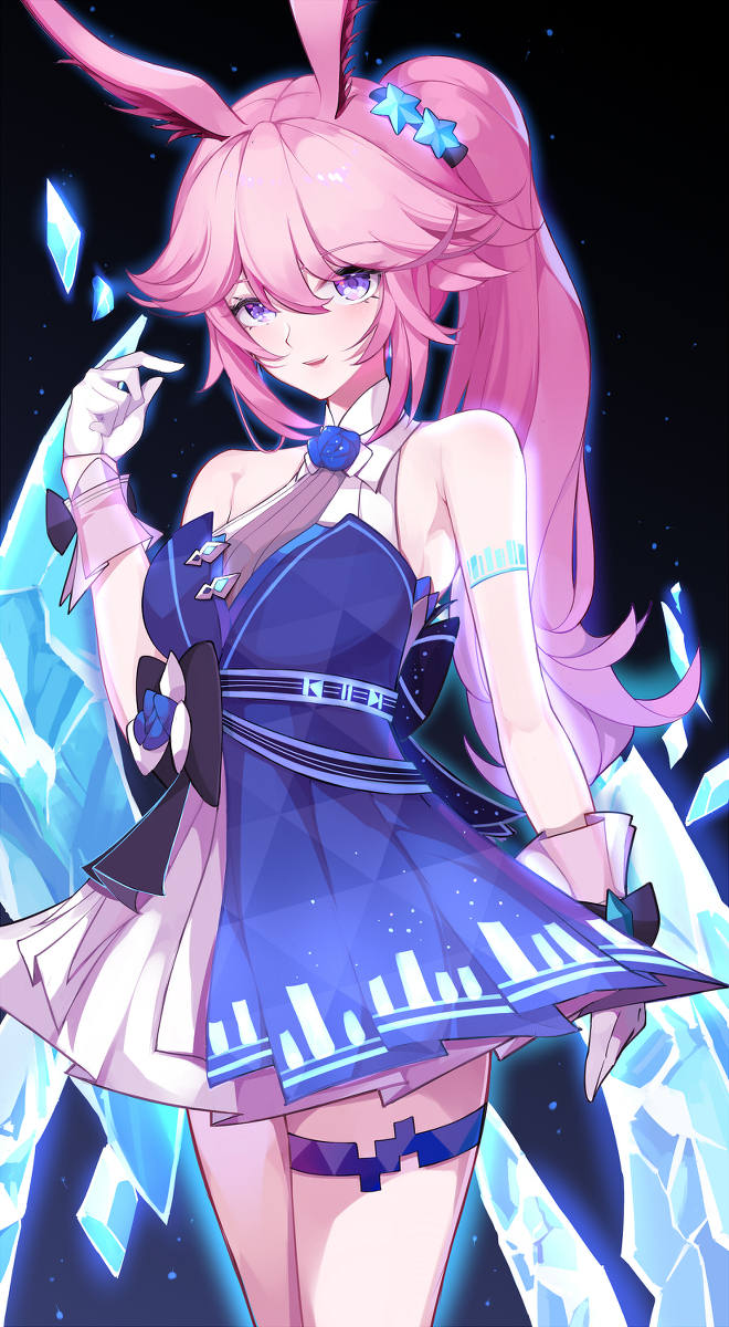 This is a pixiv picture whose title is 冰海琴音.