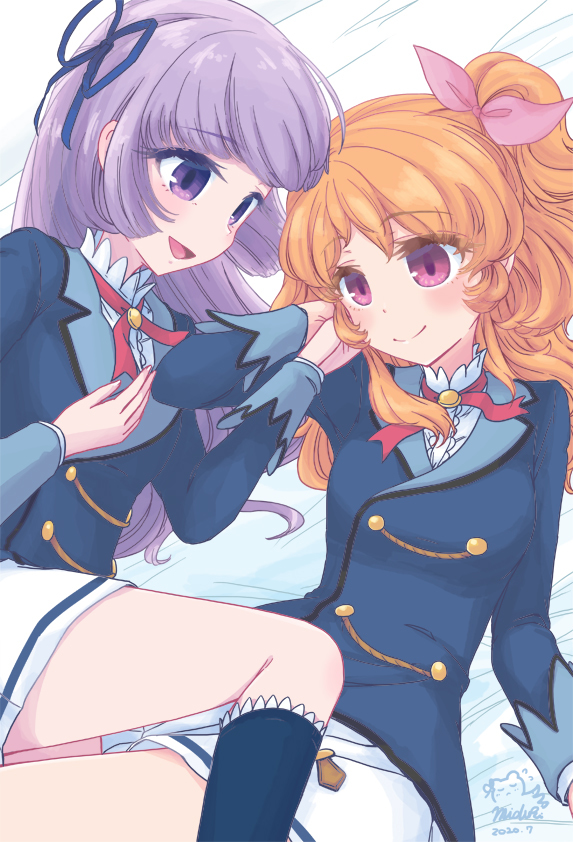 This is a pixiv picture whose title is スミレちゃんとあかりちゃん.