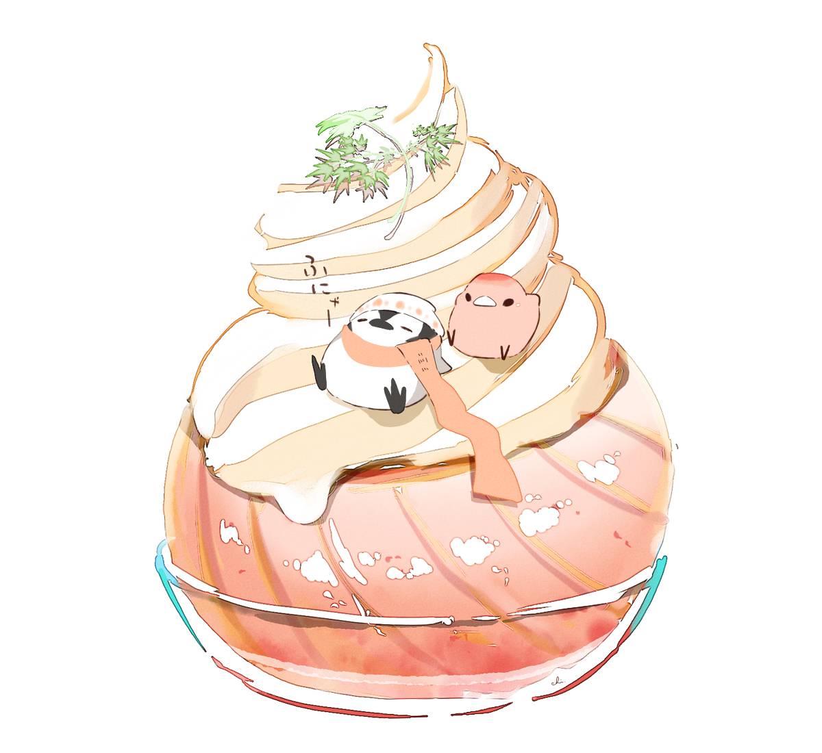 This is a pixiv picture whose title is ももソフト.