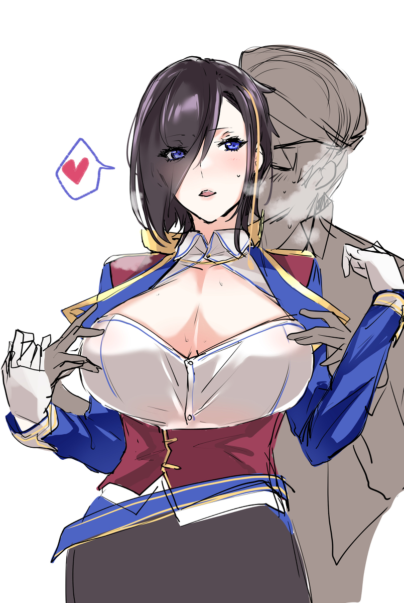 This is a pixiv picture whose title is 閣下・・・ここではだめだぞ♡.