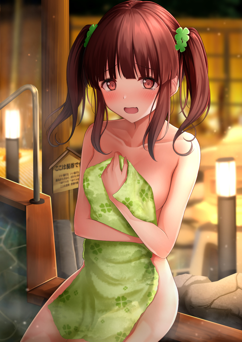 This is a pixiv picture whose title is なっ、なんでいるんですか⁉ここ女湯ですよ！.