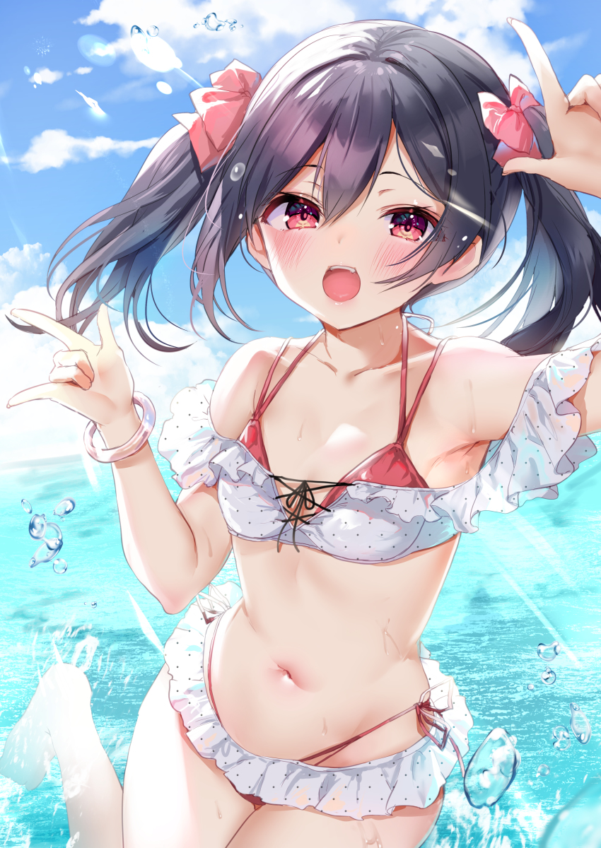 This is a pixiv picture whose title is 夏色えがお！.