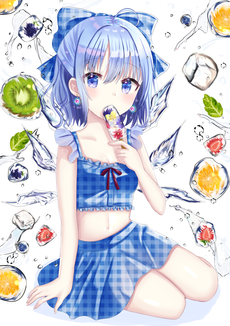 This is a pixiv picture whose title is フレッシュなチルノ🍊.