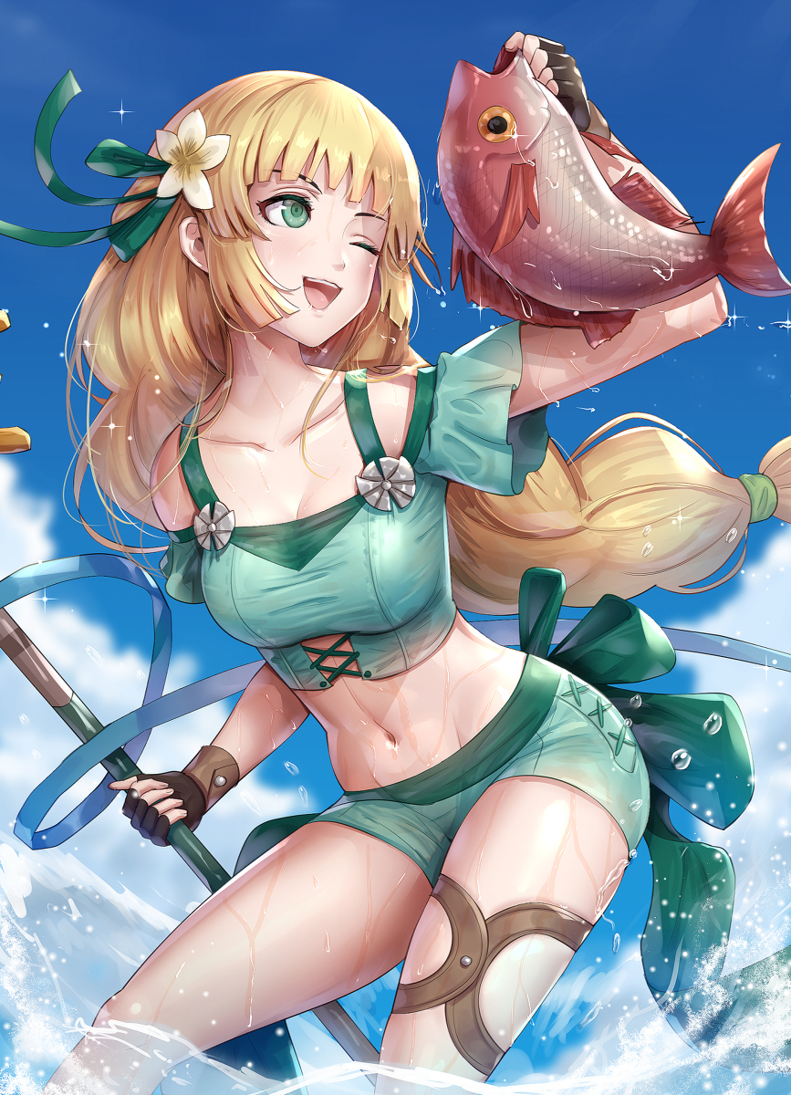 This is a pixiv picture whose title is 水着イングリット.