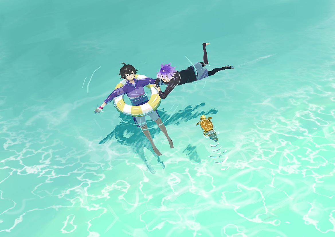 This is a pixiv picture whose title is 海の日.