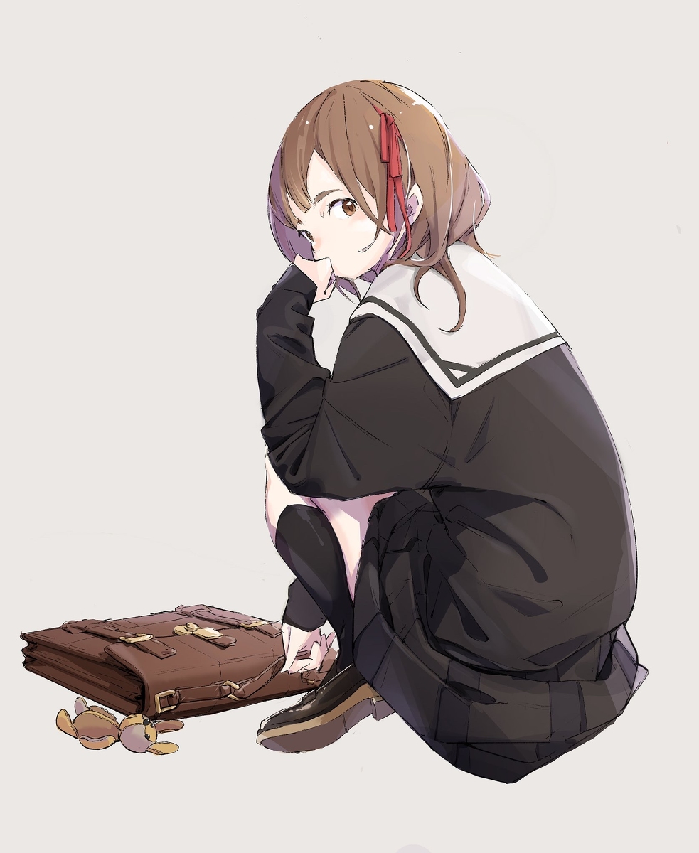 This is a pixiv picture whose title is 女子高生.