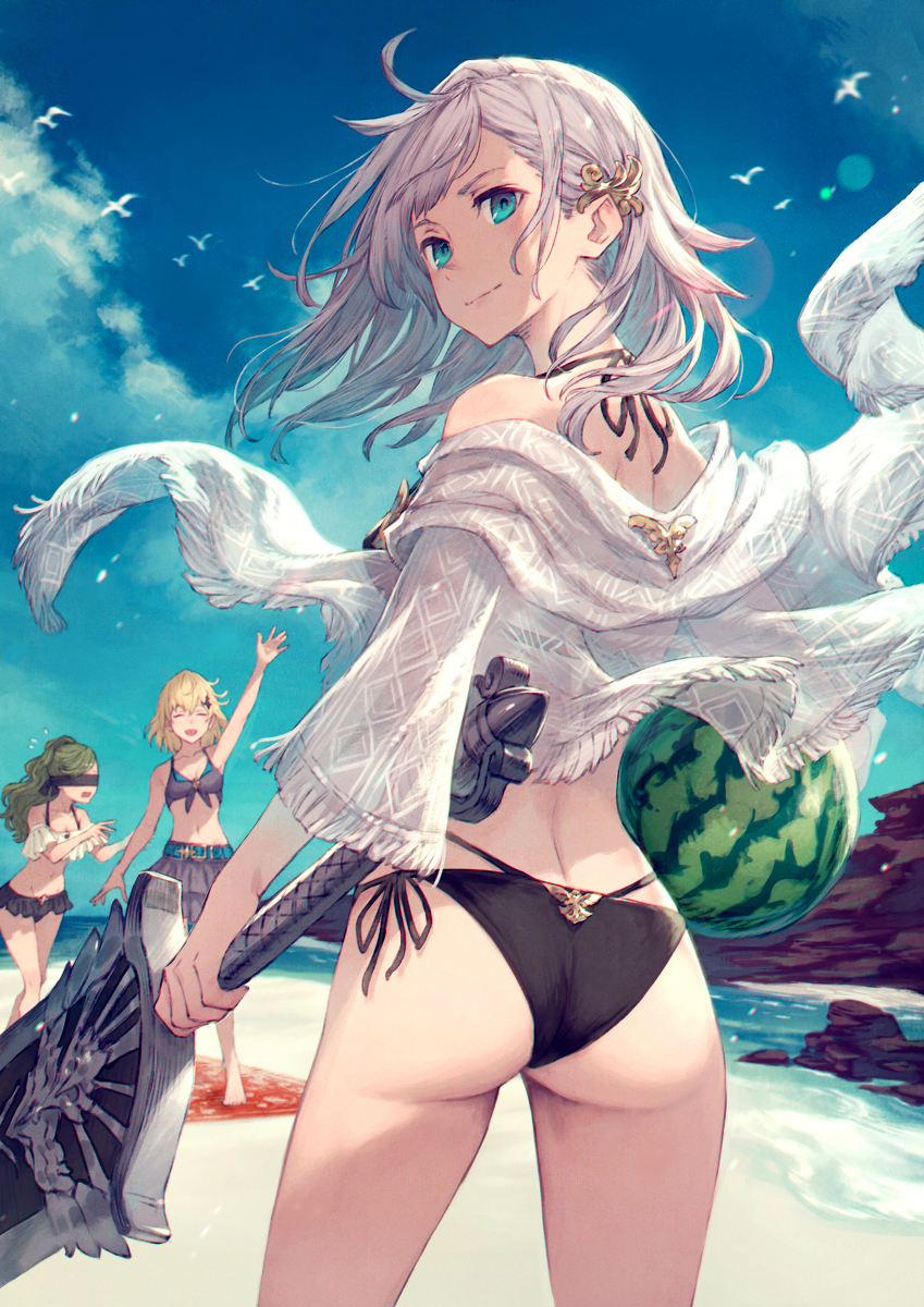 This is a pixiv picture whose title is 夏の遊び.