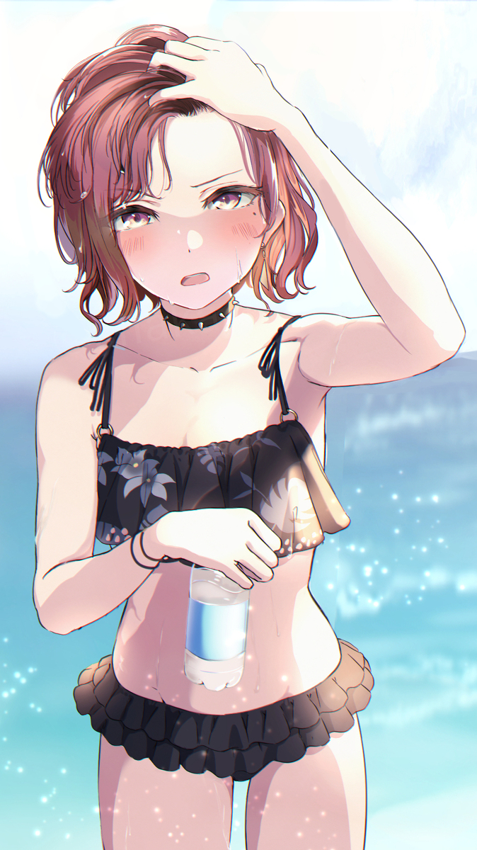 This is a pixiv picture whose title is みないで、変態.