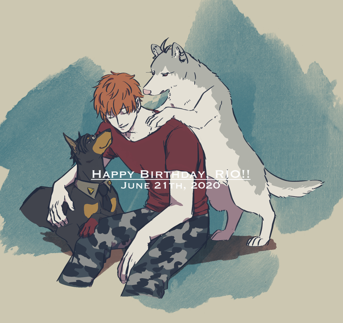 This is a pixiv picture whose title is マットリ犬まとめ・六つ目.