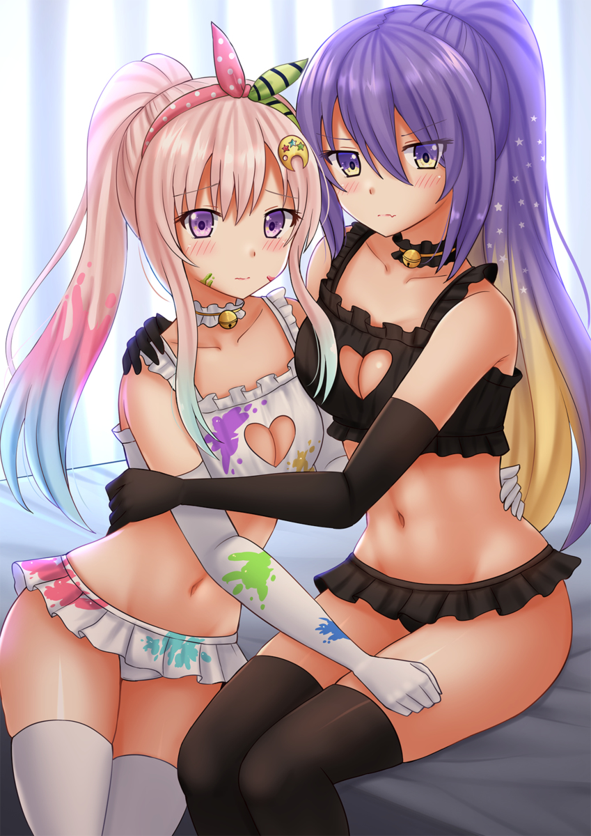 This is a pixiv picture whose title is Iofi x Moona.