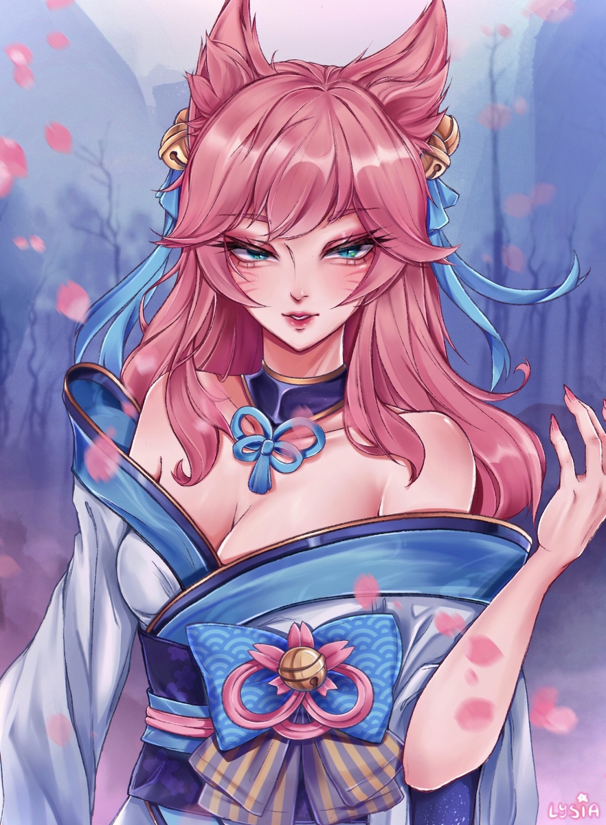 This is a pixiv picture whose title is Spirit Blossom Ahri.