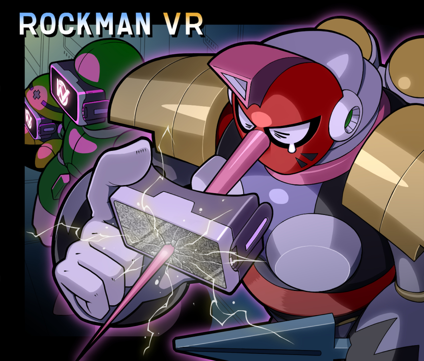 This is a pixiv picture whose title is ROCKMAN VR.