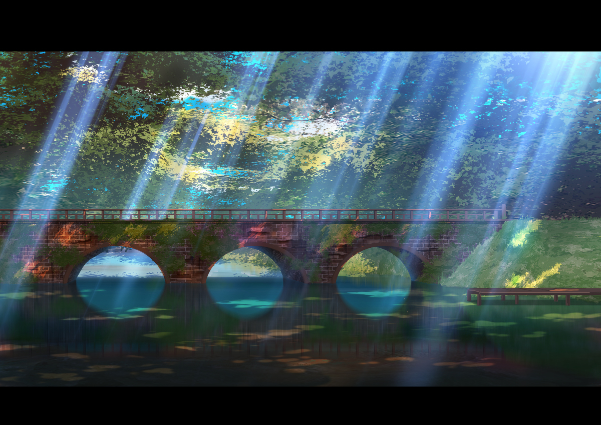 This is a pixiv picture whose title is 眼鏡橋.