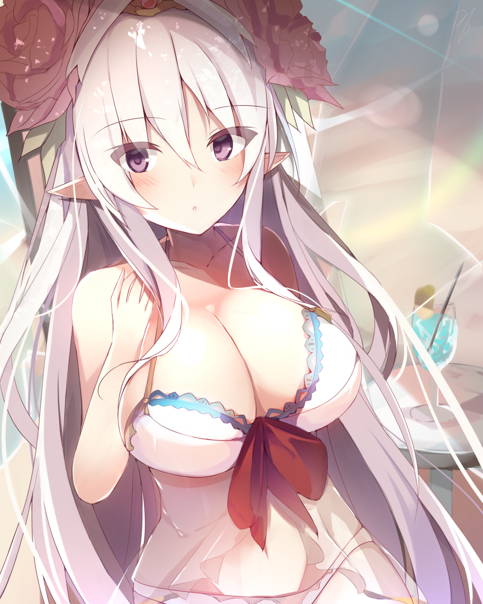 This is a pixiv picture whose title is 【プリコネR】水着ミネルヴァ.