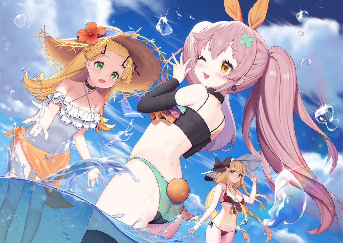 This is a pixiv picture whose title is 海ですよ~♪.