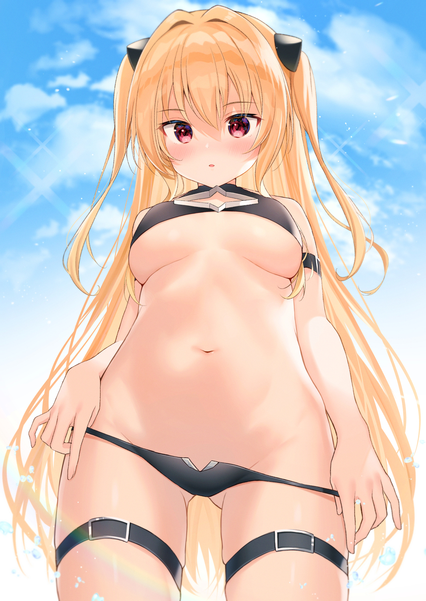 This is a pixiv picture whose title is 水着ヤミちゃん.