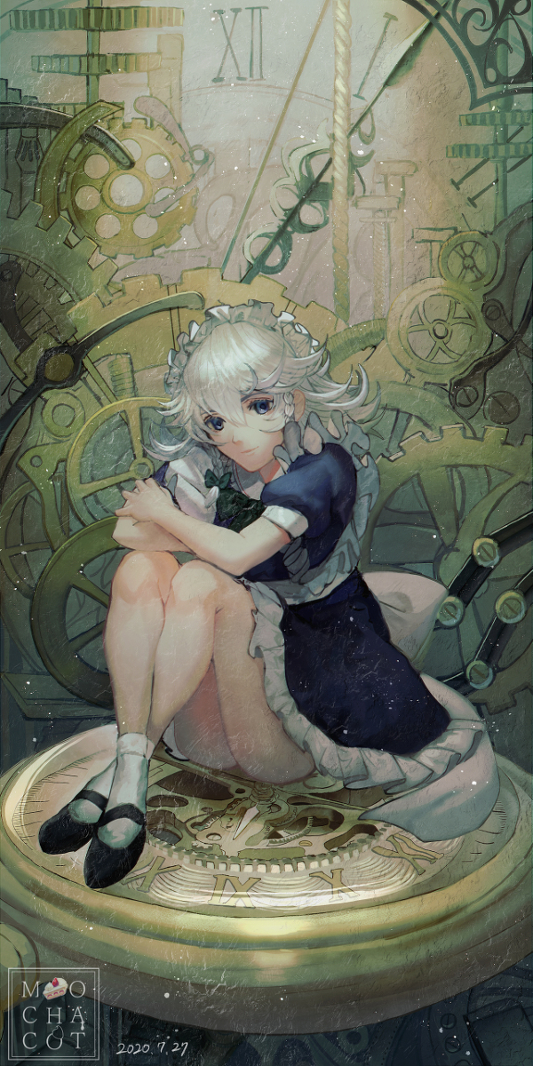 This is a pixiv picture whose title is 咲夜の世界.