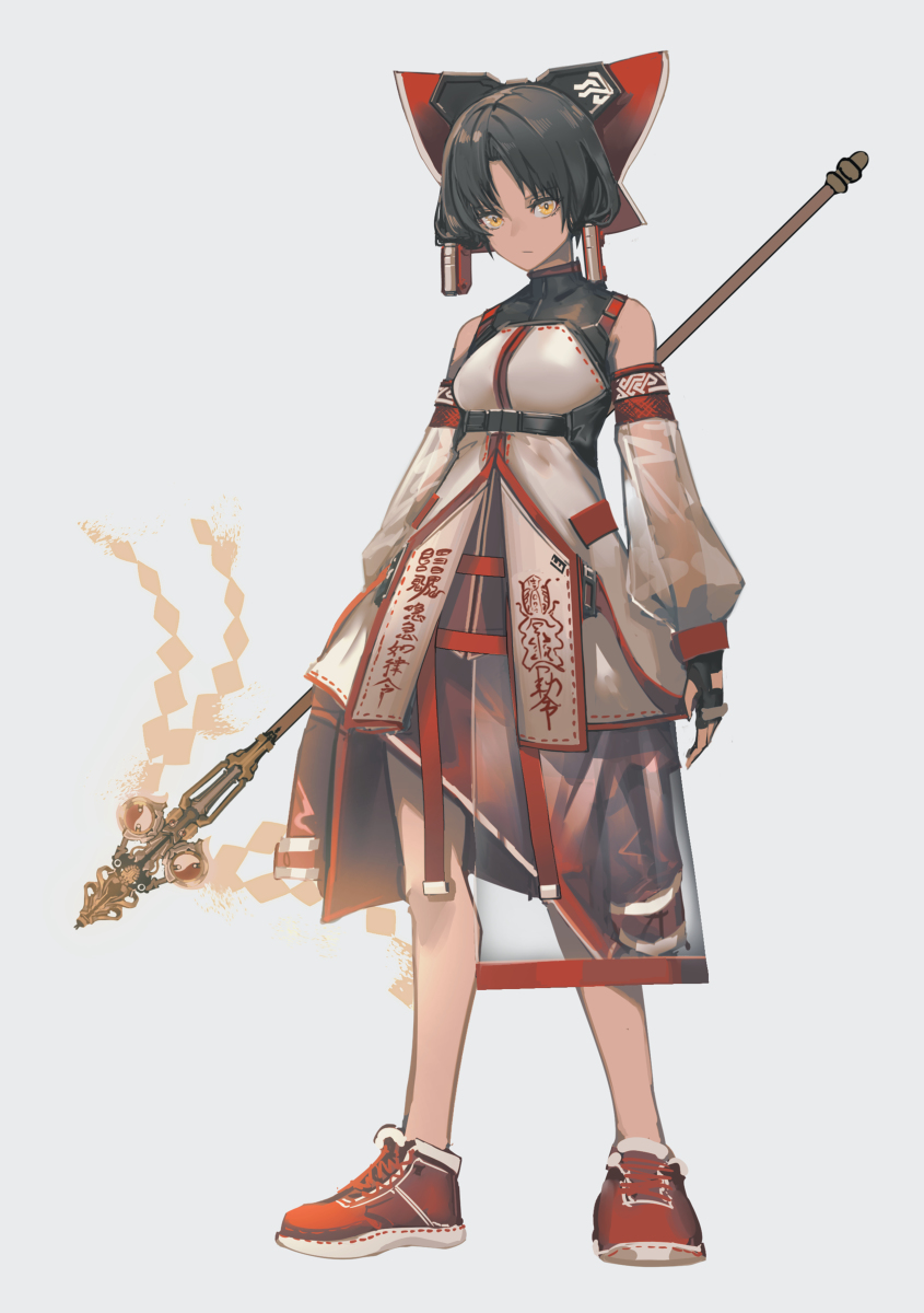 This is a pixiv picture whose title is 東方Techwear＿博麗霊夢.