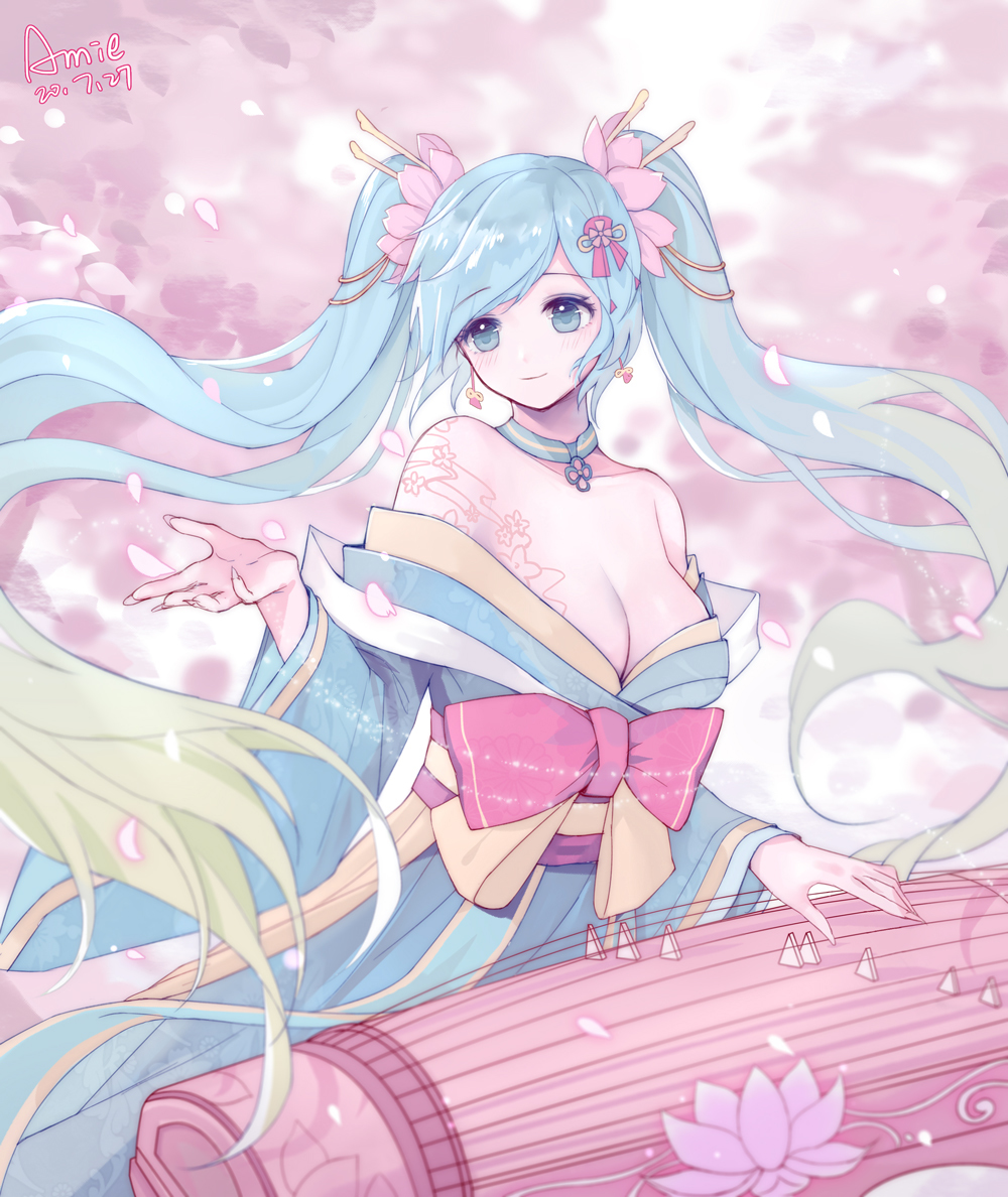 This is a pixiv picture whose title is Spirit Blossom Sona.