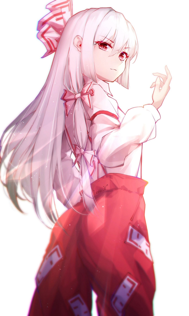 This is a pixiv picture whose title is Mokou.