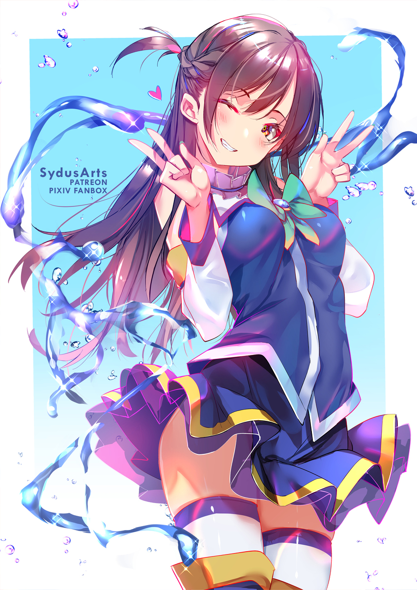 This is a pixiv picture whose title is Chizuru x Aqua.