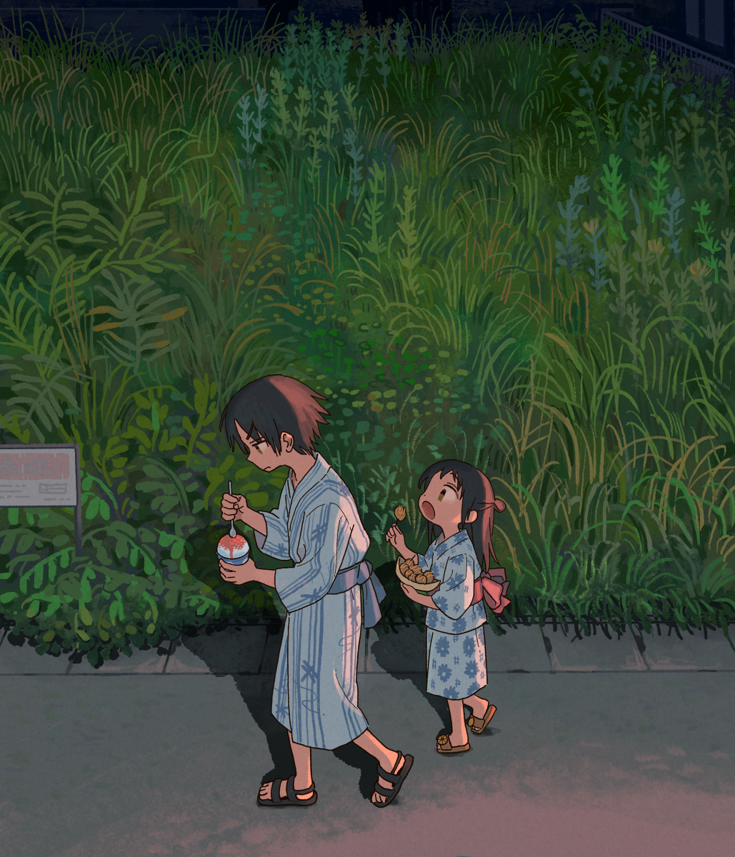 This is a pixiv picture whose title is 雑草.