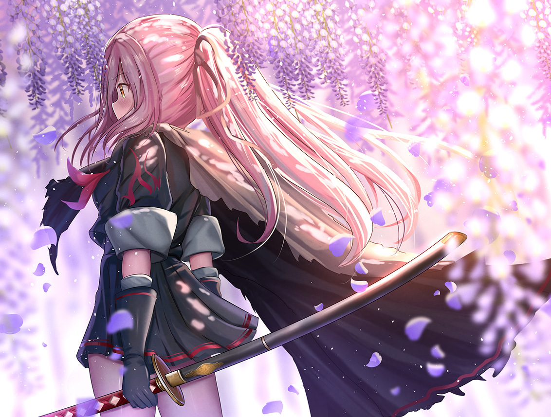 This is a pixiv picture whose title is 藤の花.