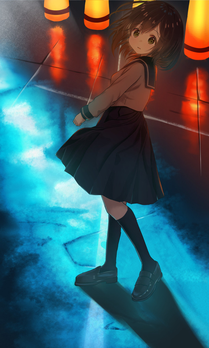 This is a pixiv picture whose title is 雨の工事現場.