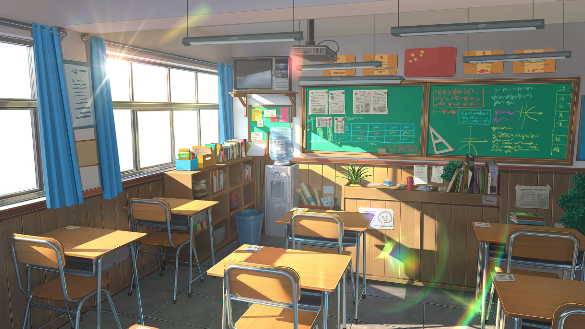 This is a pixiv picture whose title is 教室--课堂示范.