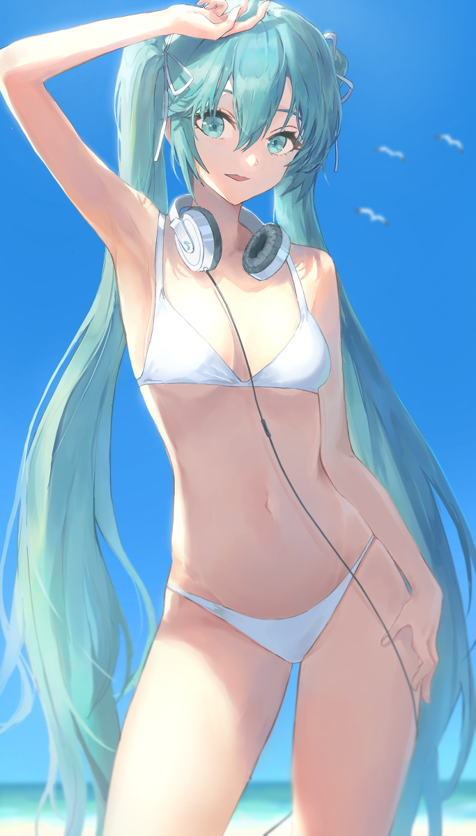 This is a pixiv picture whose title is Summer Miku.