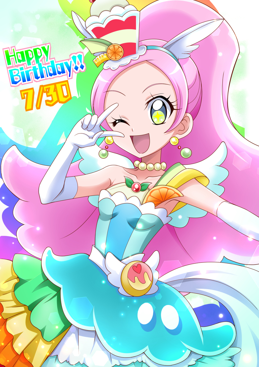 This is a pixiv picture whose title is キュアパルフェ誕生記念イラスト.