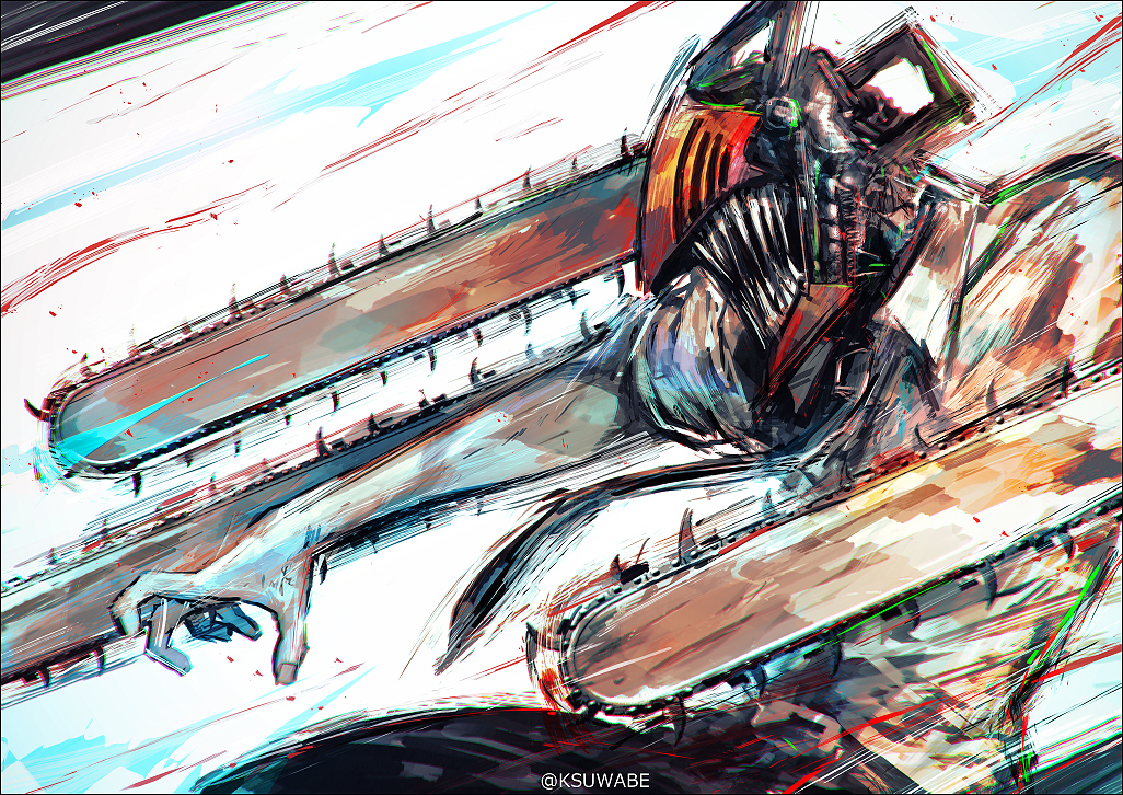 This is a pixiv picture whose title is チェンソーマン.