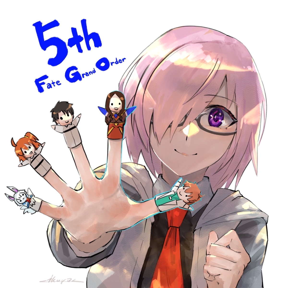 This is a pixiv picture whose title is FGO 5周年.