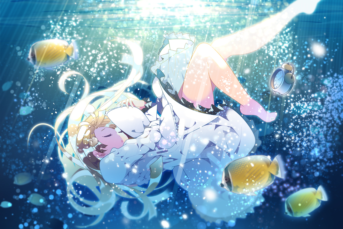 This is a pixiv picture whose title is 「水眠時間」.