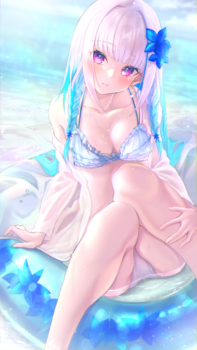 This is a pixiv picture whose title is 水着皇女様.