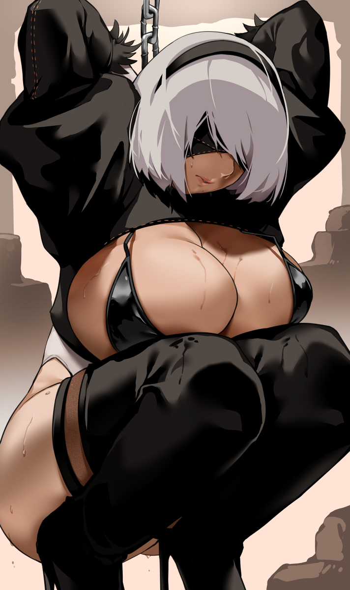 This is a pixiv picture whose title is ２B.