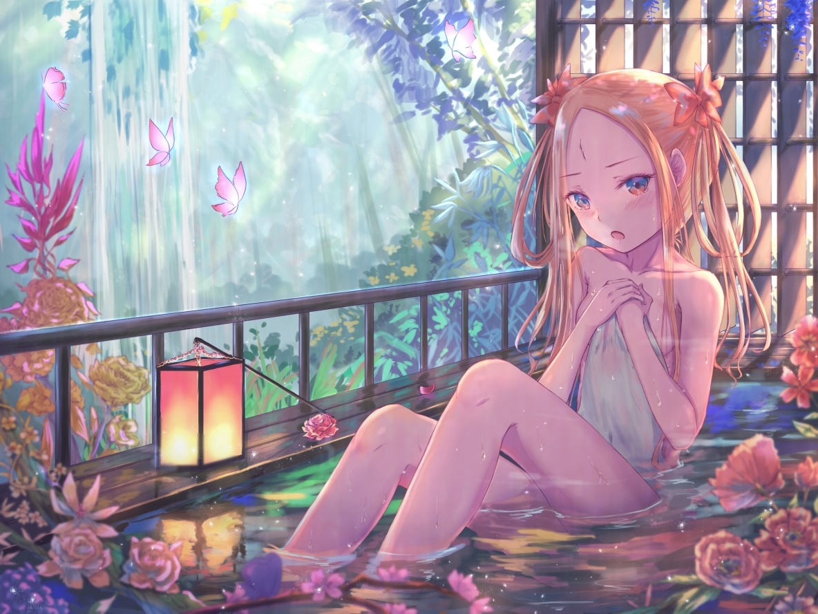 This is a pixiv picture whose title is The flower bath.