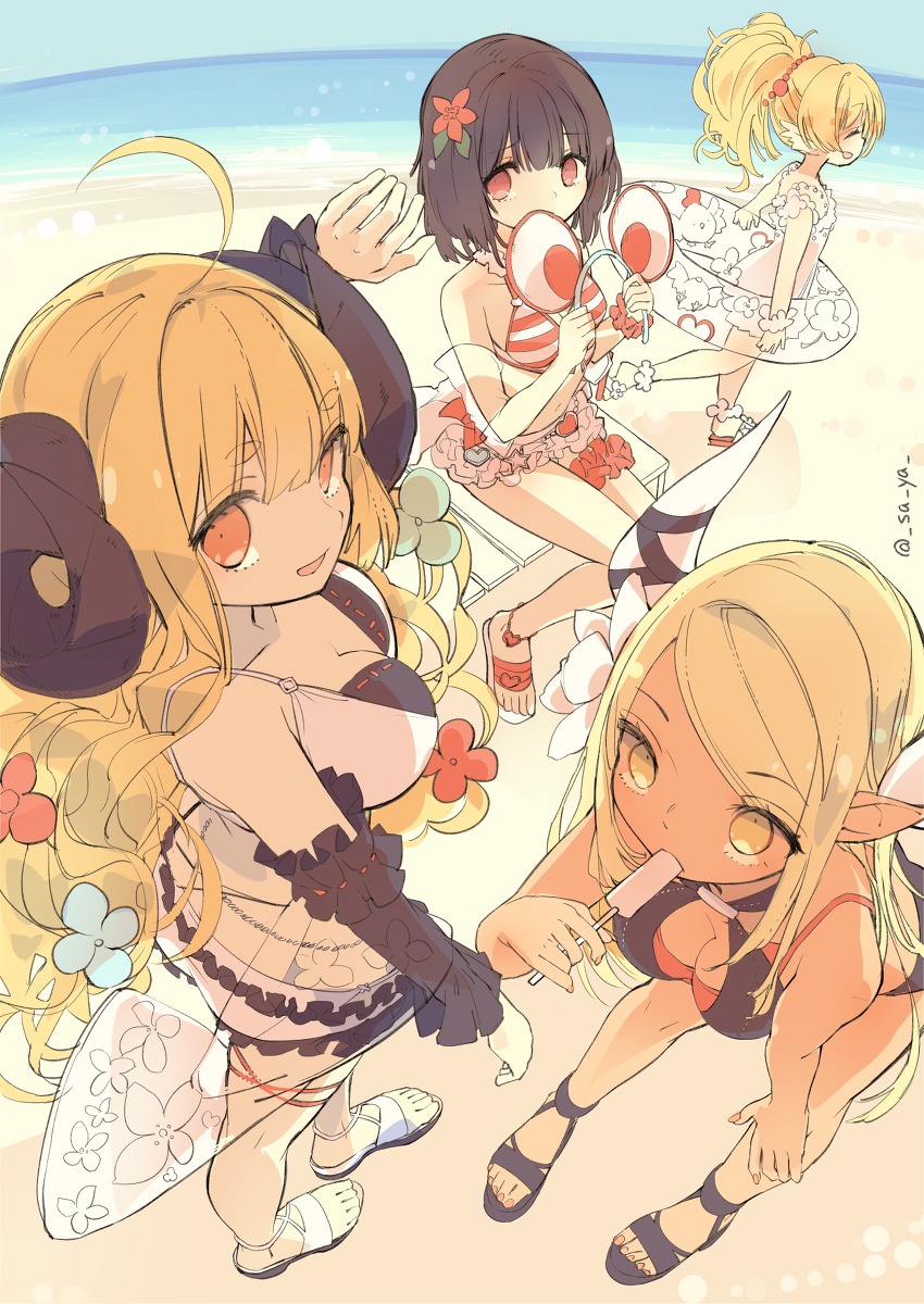 This is a pixiv picture whose title is 水着アニラ！.