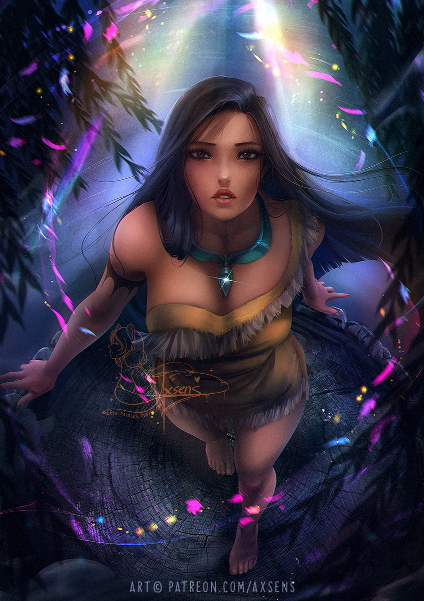 This is a pixiv picture whose title is ポカホンタス / Pocahontas.