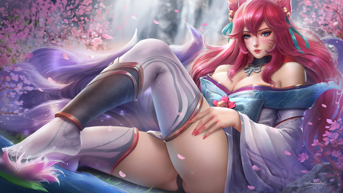 This is a pixiv picture whose title is Spirit Blossom Ahri!.