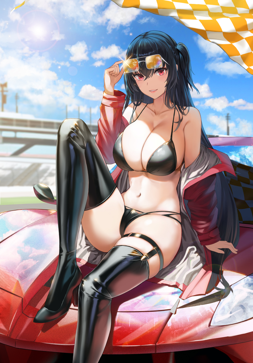 This is a pixiv picture whose title is 大鳳 RACE QUEEN!.