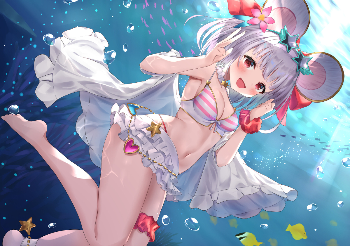 This is a pixiv picture whose title is ねず水着♪.